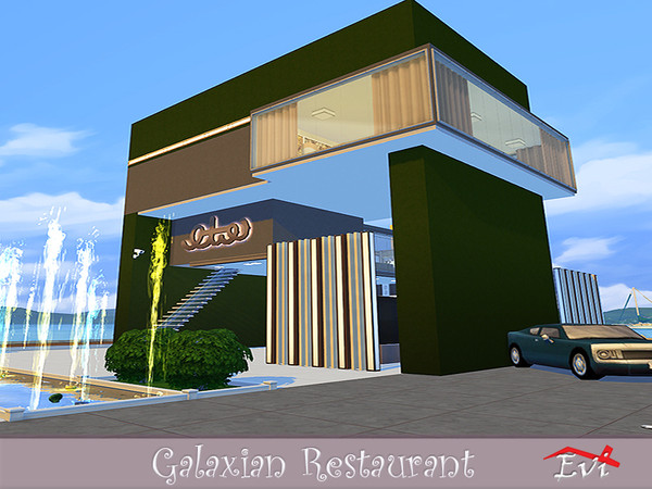 Sims 4 The Galaxian Restaurant by evi at TSR