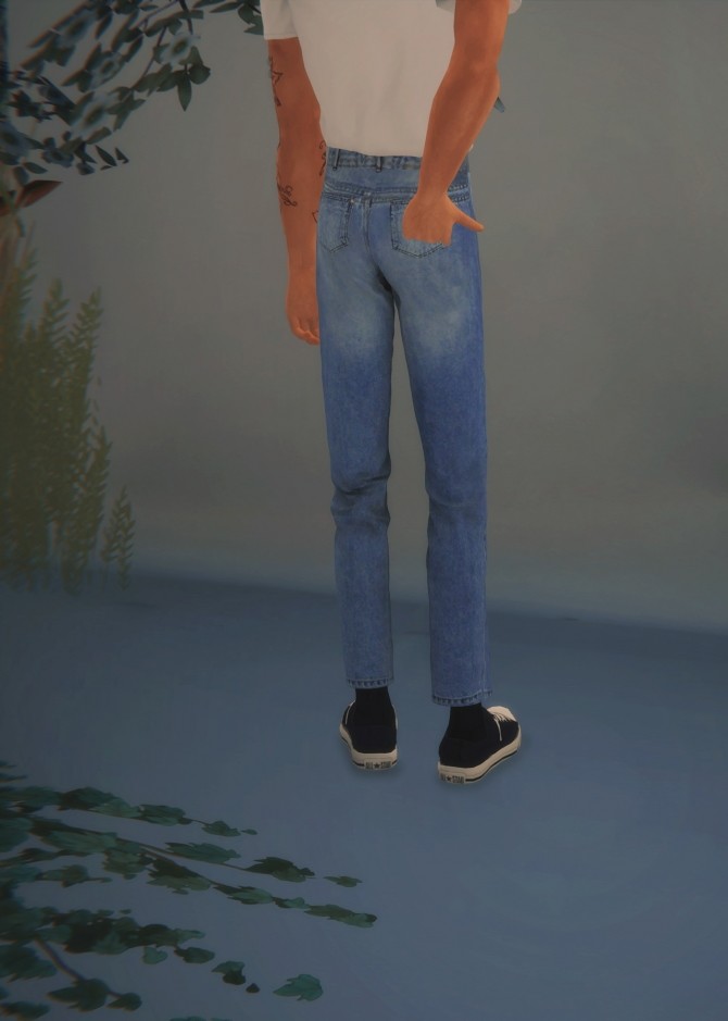 Sims 4 Daddy Classic Jacket & Leicester Crop Jeans at Kiro