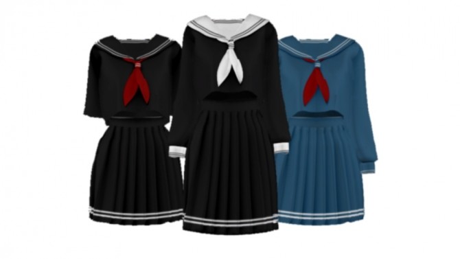 Sims 4 Sailor Uniform at SHENDORI SIMS