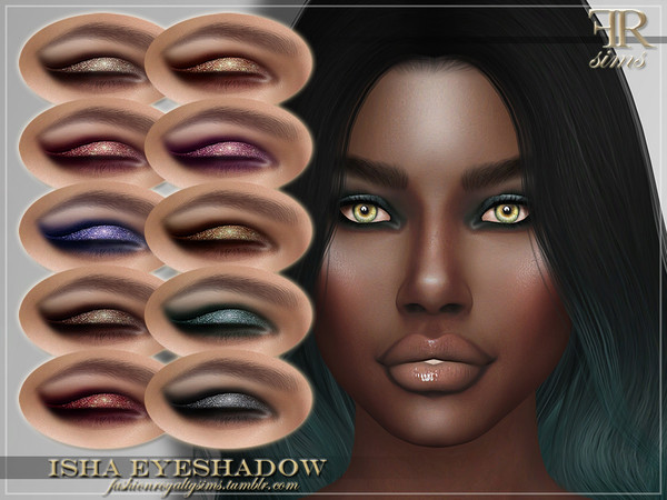 Sims 4 FRS Isha Eyeshadow by FashionRoyaltySims at TSR