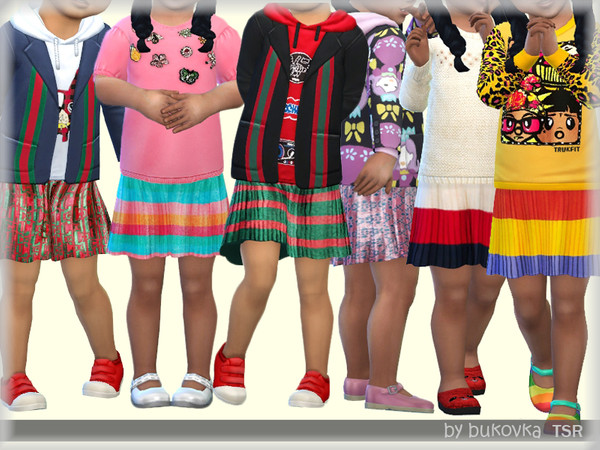 Sims 4 Pleated Skirt by bukovka at TSR