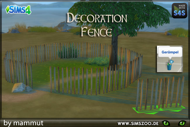 Sims 4 Decor fence by Mammut at Blacky’s Sims Zoo