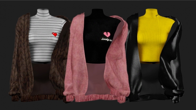 Turtleneck & jacket at SHENDORI SIMS » Sims 4 Updates