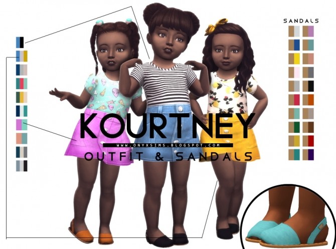 Sims 4 Kourtney Dress & Sandals at Onyx Sims
