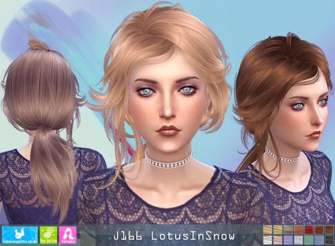 Sims 4 J166 LotusInSnow hair (P) at Newsea Sims 4
