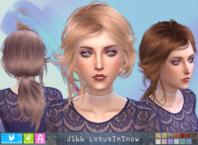 J166 LotusInSnow hair (P) at Newsea Sims 4 » Sims 4 Updates