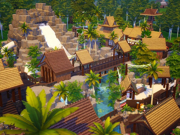 Sims 4 Tropical Amusement Park & Water Park by kaibellvert at TSR