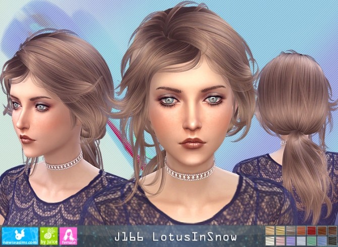Sims 4 J166 LotusInSnow hair (P) at Newsea Sims 4