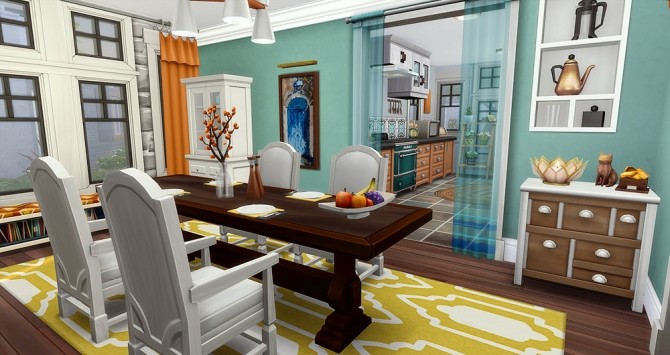 Sims 4 Squeezed orange house at Simsontherope