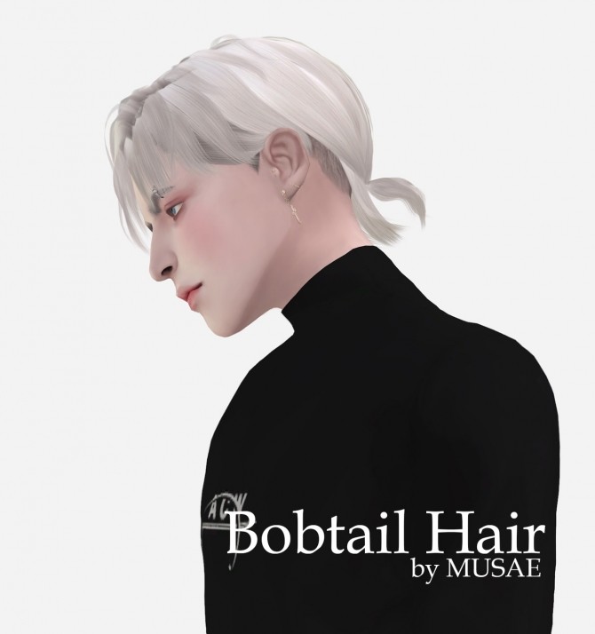 Sims 4 Bobtail Hair for males at EFFIE