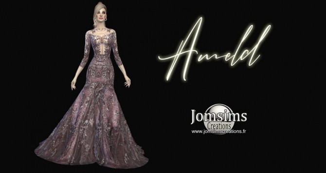Sims 4 Ameld dress at Jomsims Creations