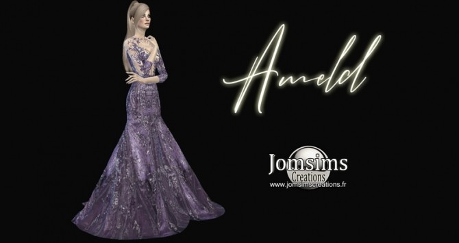 Sims 4 Ameld dress at Jomsims Creations