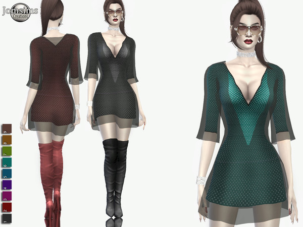Sims 4 Claemi dress by jomsims at TSR