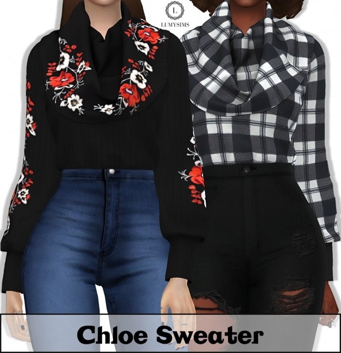 Sims 4 Chloe Sweater at Lumy Sims