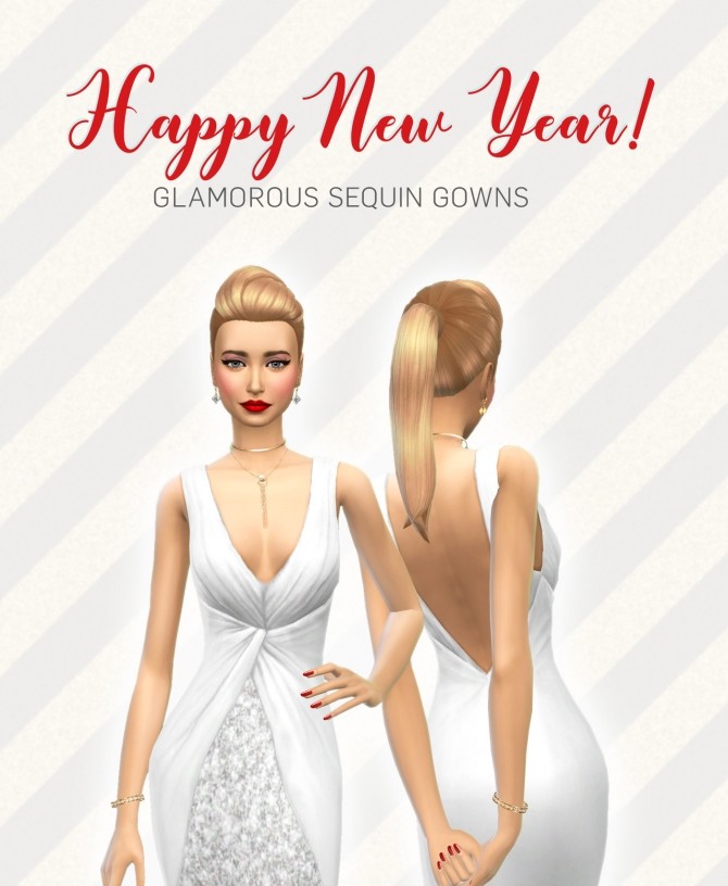 Sims 4 Glamorous sequin gowns at SimPlistic