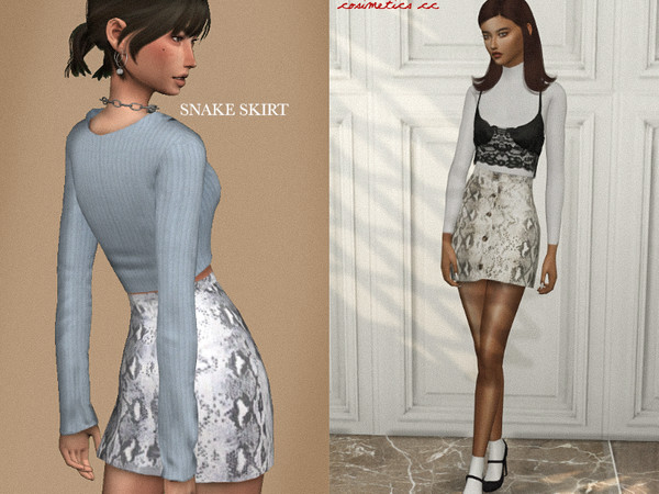 Sims 4 Snake skirt by cosimetics at TSR