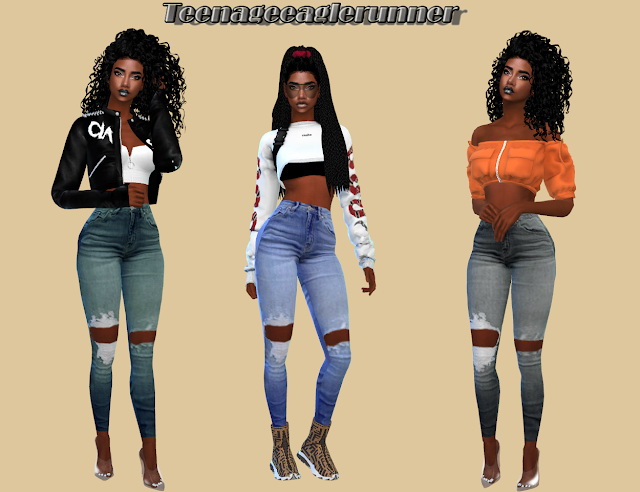 Sims 4 Shannon High Rise Jeans at Teenageeaglerunner