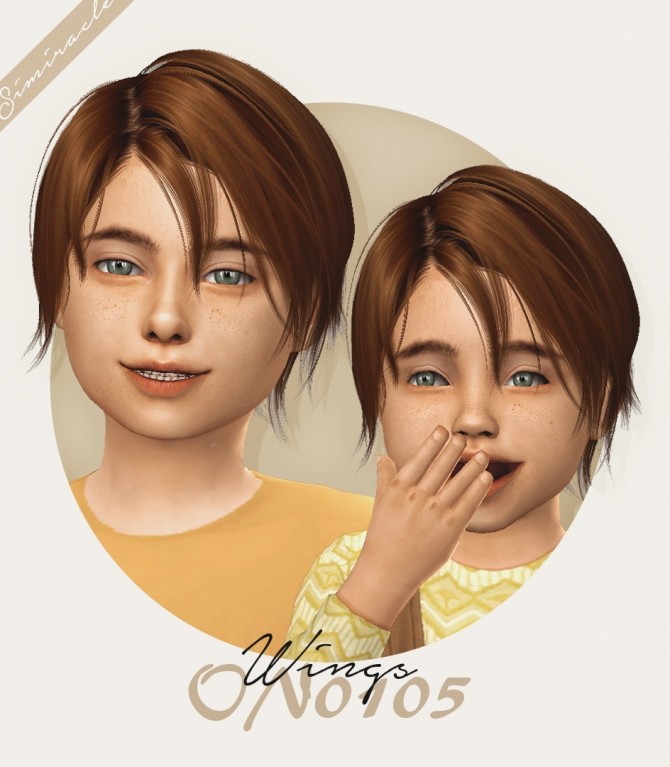 Sims 4 WINGS ON0105 hair for kids and toddlers at Simiracle