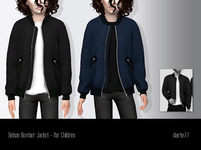 Sims 4 Delson Bomber Jacket for kids at Darte77