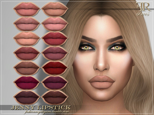 Sims 4 FRS Jenny Lipstick by FashionRoyaltySims at TSR