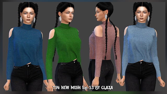 Sims 4 Top 53 at All by Glaza