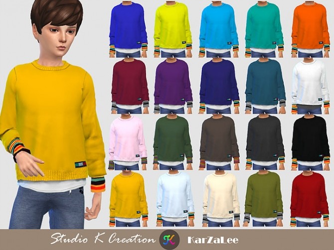 Sims 4 Giruto 66 layered short Sweater for child at Studio K Creation