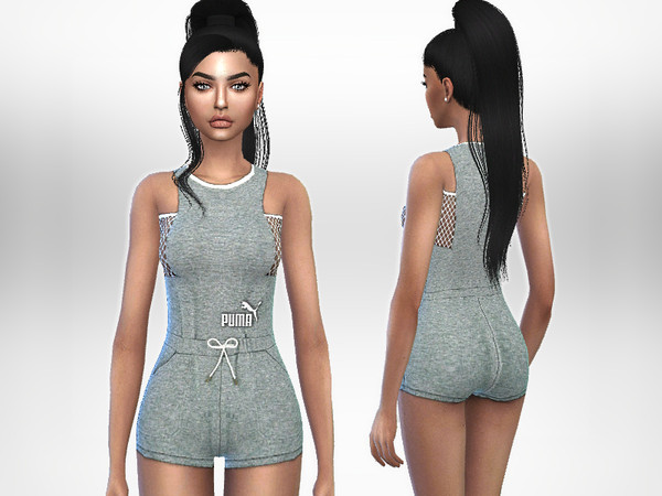 Sims 4 Sporty Romper by Puresim at TSR