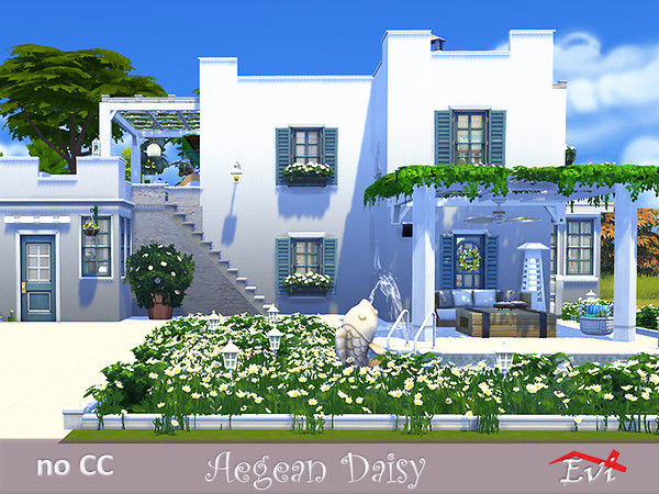 Sims 4 Aegean Daisy house by evi at TSR