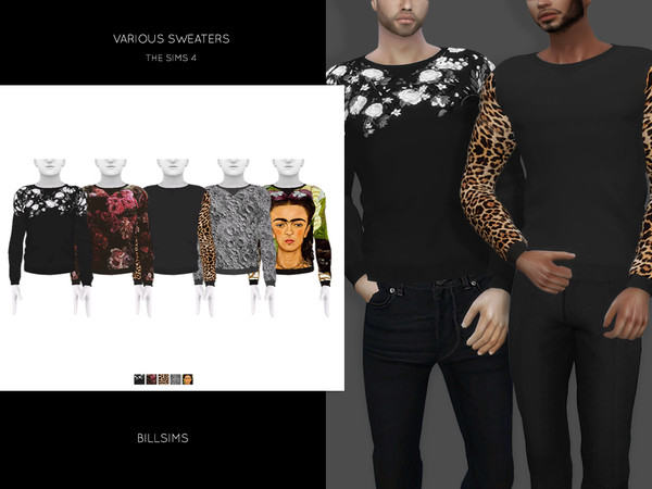 Sims 4 Various Sweaters by Bill Sims at TSR