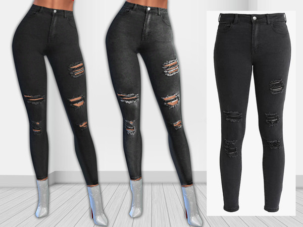 Level Ripped Jeans by Saliwa at TSR » Sims 4 Updates