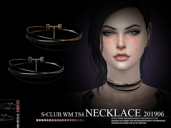 Sims 4 Necklace 201906 by S Club WM at TSR