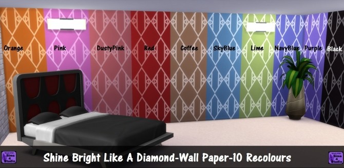 Sims 4 SP09 Vintage Glamour Shine Bright Like a Diamond walls by wendy35pearly at Mod The Sims
