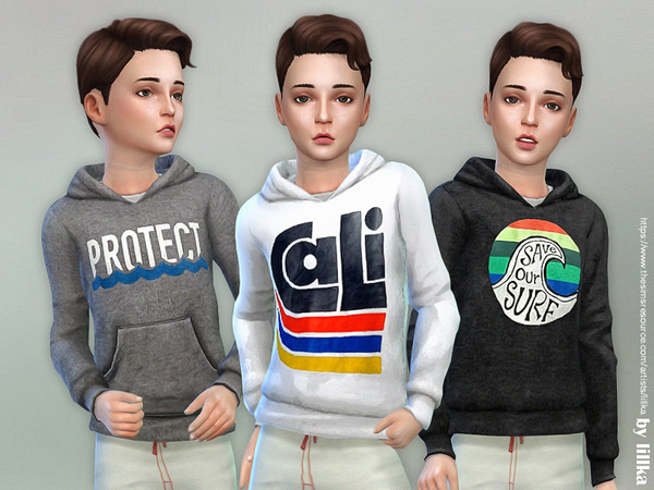 Sims 4 Hoodie for Boys P16 by lillka at TSR