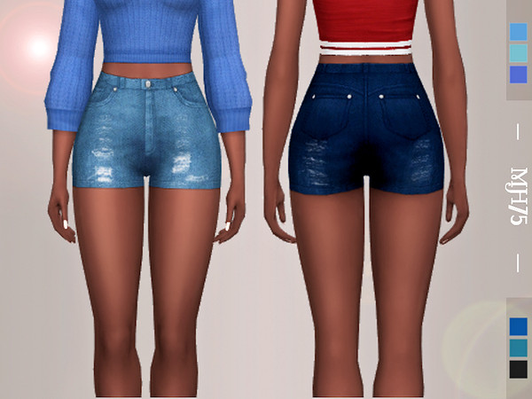 Sims 4 Distressed Shorts by Margeh 75 at TSR