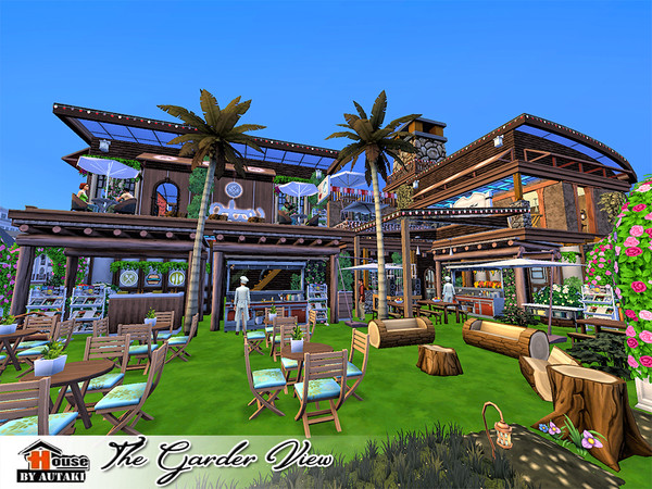 Sims 4 The Garder View restaurant by autaki at TSR