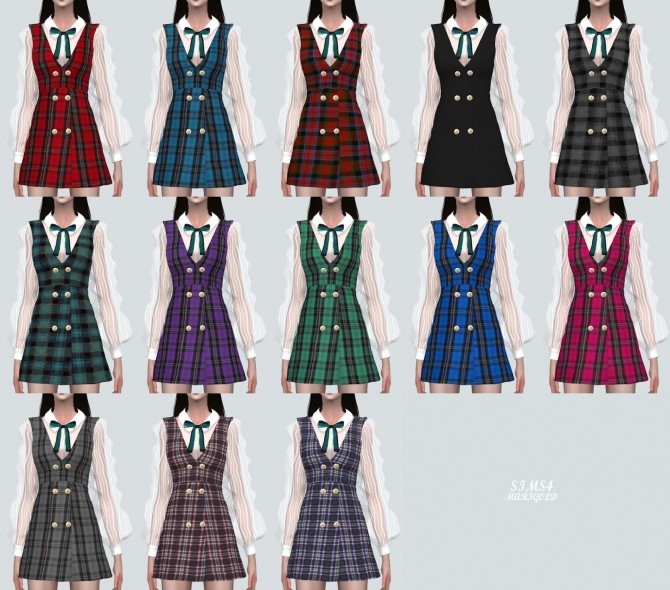 Sims 4 Lace Bow Lovely Dress at Marigold