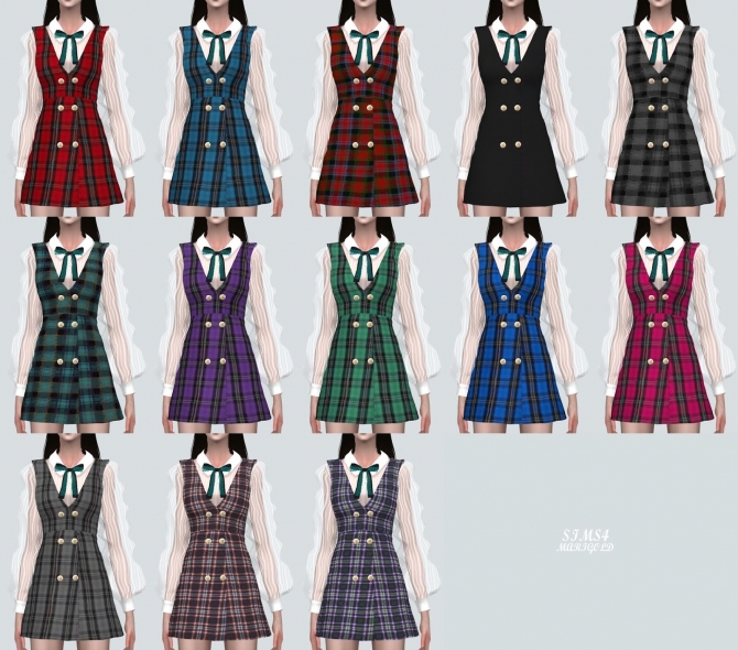 Lace Bow Lovely Dress at Marigold » Sims 4 Updates