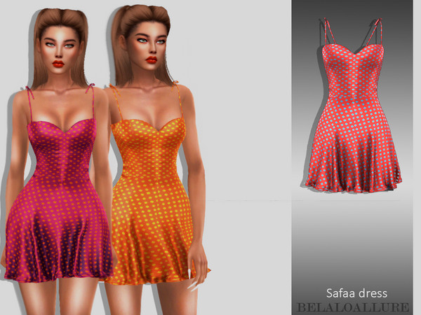 Sims 4 Belaloallure Safaa dress by belal1997 at TSR