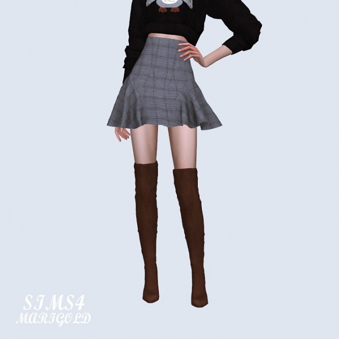 Sims 4 Side Flare Mini Skirt at Marigold