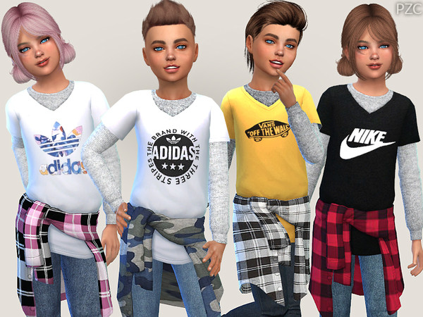 Sims 4 Everyday and Sporty Outfits For Children by Pinkzombiecupcakes at TSR