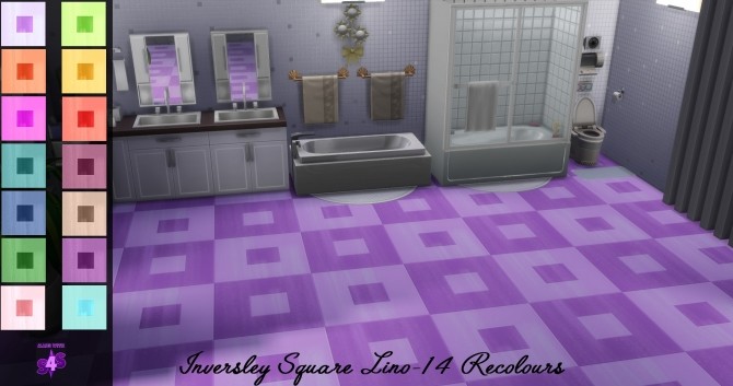 Sims 4 EP01 Inversely Square Linoleum 14 Colours by wendy35pearly at Mod The Sims
