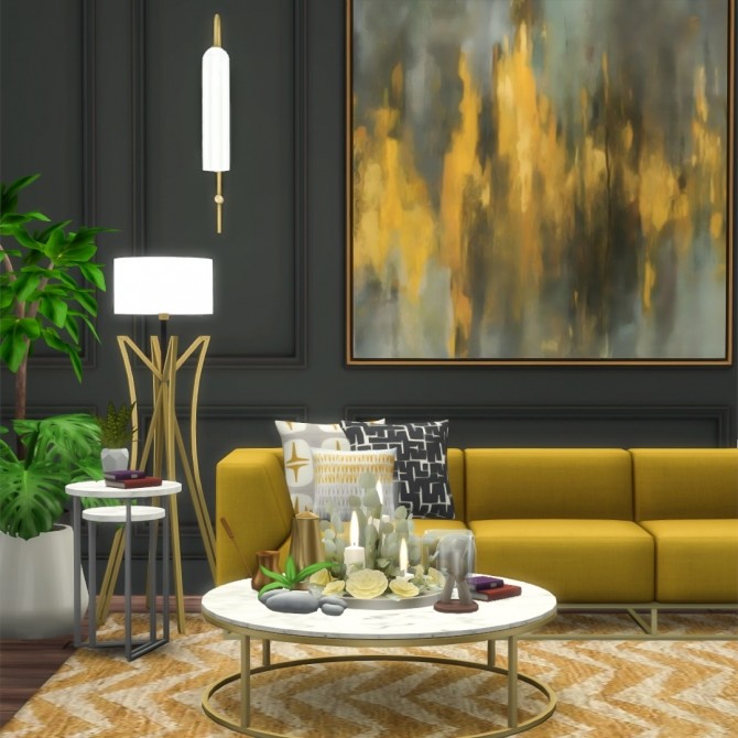 Sims 4 Caine Living Ultraluxe Set at Simsational Designs