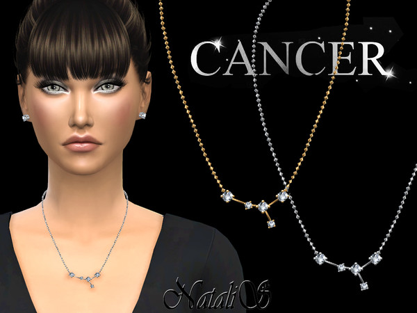 Sims 4 Cancer zodiac necklace by NataliS at TSR