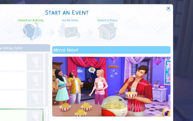 Sims 4 Movie Night Event at KAWAIISTACIE