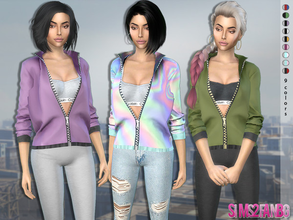 Sims 4 370 Open Jacket with Top by sims2fanbg at TSR