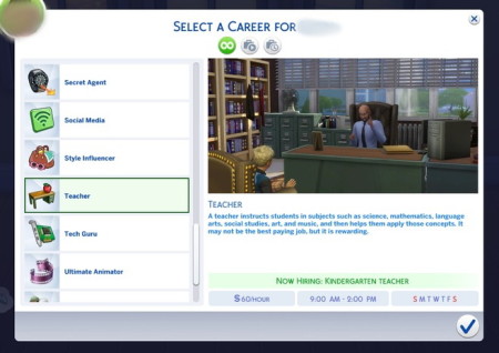 Teacher Career by ellenplop at Mod The Sims