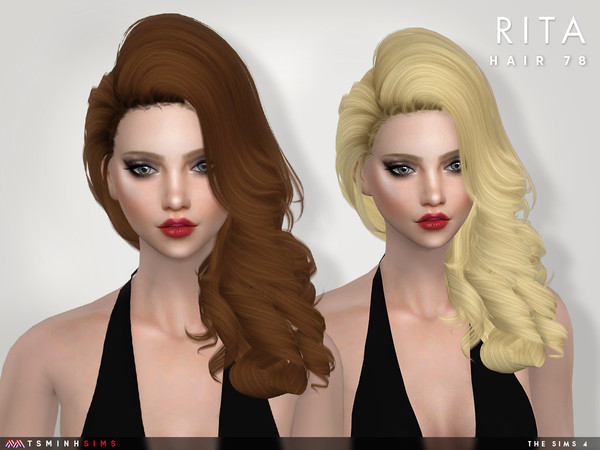 Sims 4 Rita Hair 78 by TsminhSims at TSR