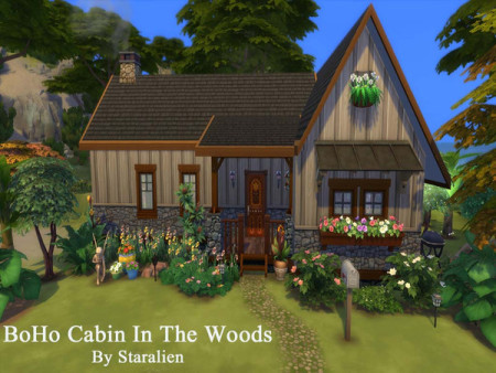Boho Cabin In The Woods by staralien at TSR