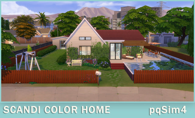 Sims 4 Scandi Color Home at pqSims4
