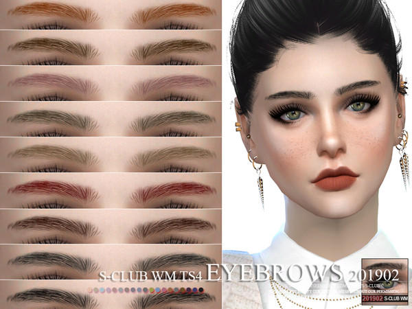 Sims 4 Eyebrows 201902 by S Club WM at TSR